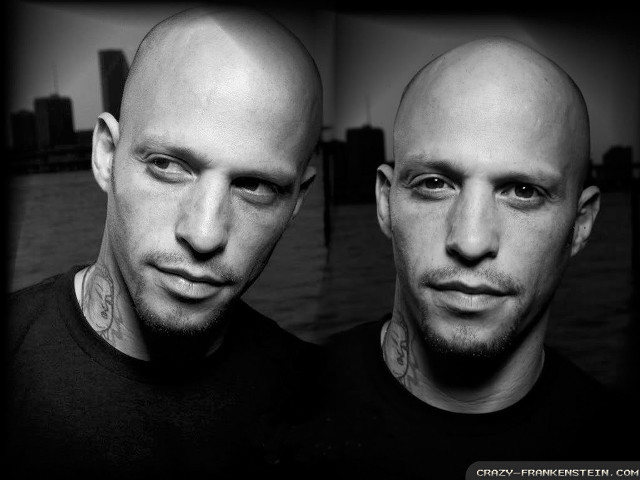 Bald men city lake background free wallpaper for desktop - medium preview image