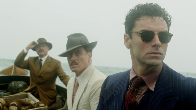 Three men suits hats boat free wallpaper for desktop - medium preview image