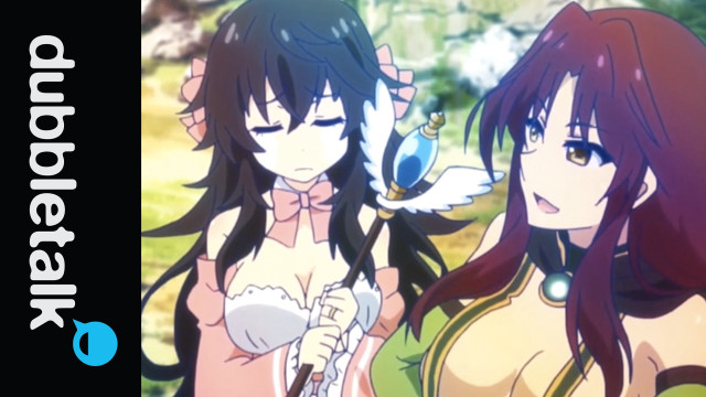 Anime girls green dress tree free wallpaper for desktop - medium preview image