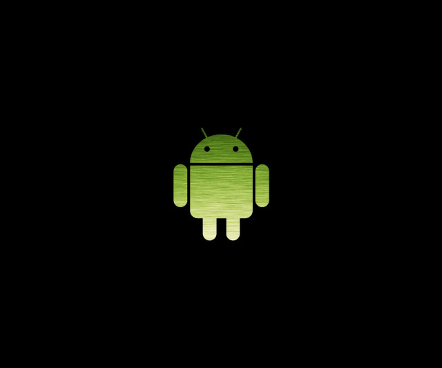 Green android logo black background #5 free wallpaper for desktop - medium preview image
