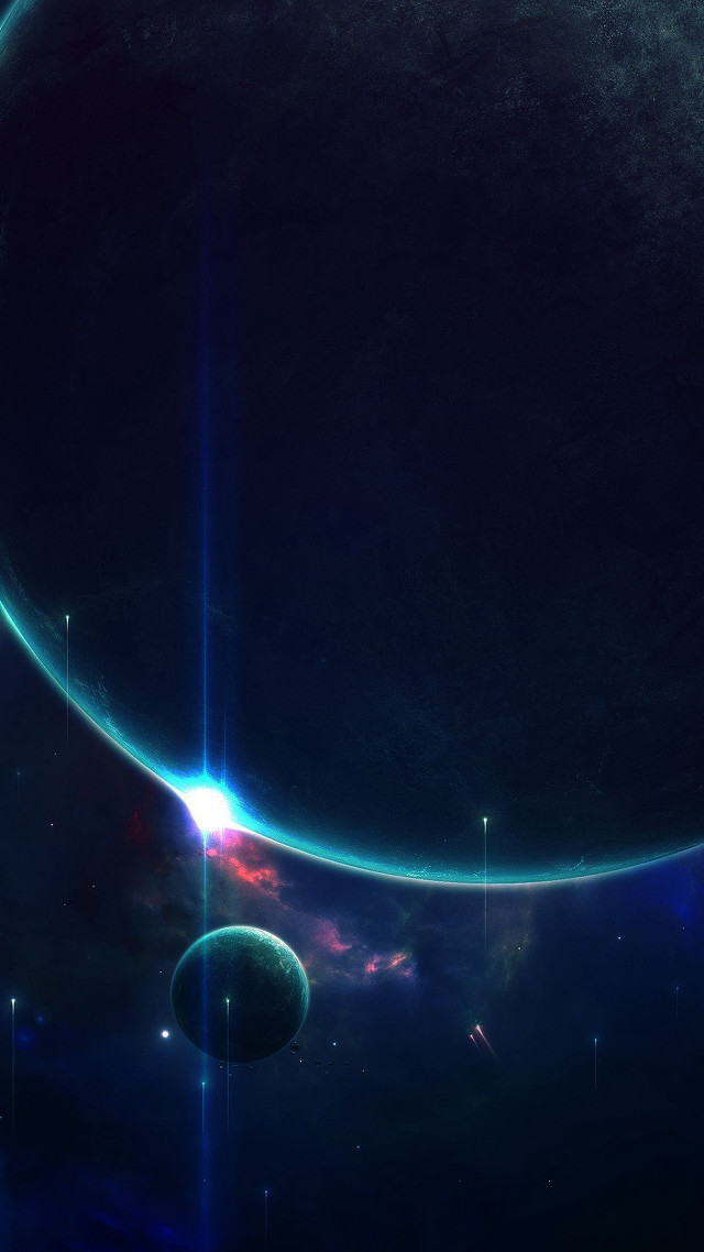 Space scene distant planet bright #3 free wallpaper for mobile - medium preview image