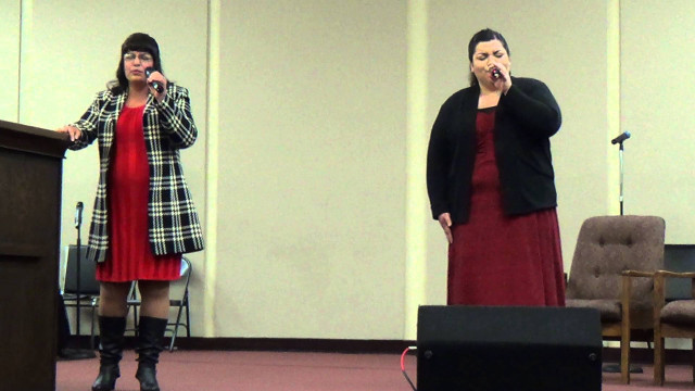 Woman standing podium microphone another free wallpaper for desktop - medium preview image