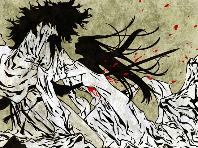 Woman long hair blood face free wallpaper for desktop - medium preview image