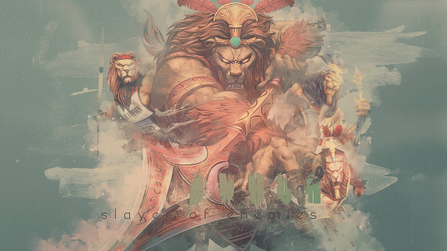 Lion sword men background sky free wallpaper for desktop - medium preview image