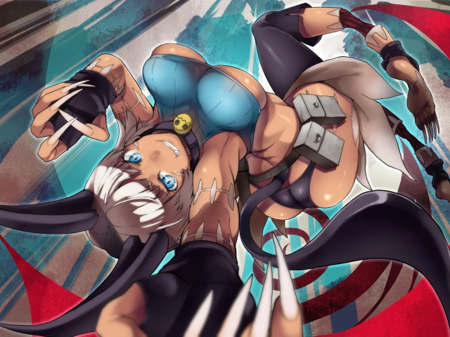 Cartoon character sword helmet girl free wallpaper for desktop - medium preview image