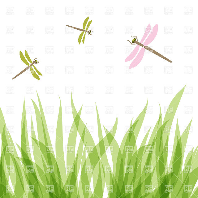 Dragonflies greenfield pinkflowers environmentalart storybookillustration free wallpaper for tablet - medium preview image