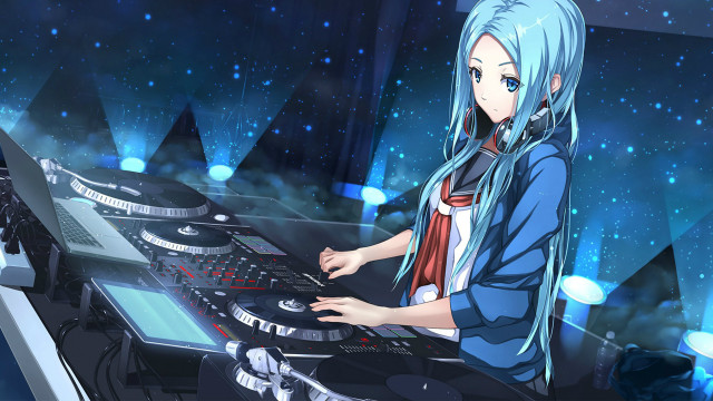 Long hair girl astronaut music free wallpaper for desktop - medium preview image