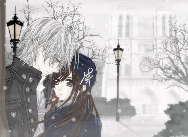 Couple lamppost gothic anime barbedwire free wallpaper for desktop - medium preview image