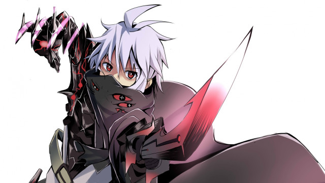 White hair sword red light #2 free wallpaper for desktop - medium preview image