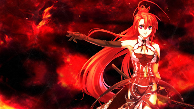 Woman red dress sword red #6 free wallpaper for desktop - medium preview image
