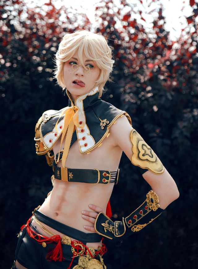 Woman cosplay posing picture tree free wallpaper for mobile - medium preview image