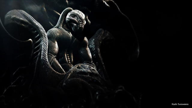 Large creature head hairy body free wallpaper for desktop - medium preview image