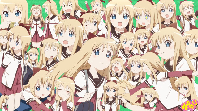 Anime girls blonde hair blue #4 free wallpaper for desktop - medium preview image