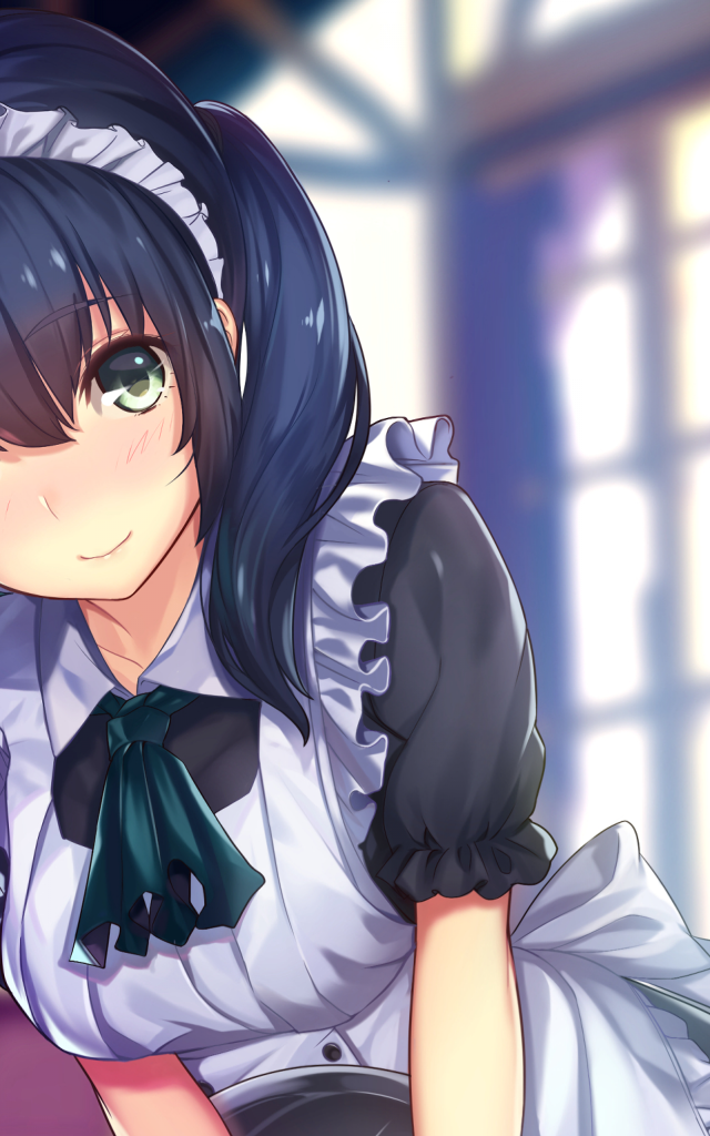 Woman white dress black bow free wallpaper for mobile - medium preview image