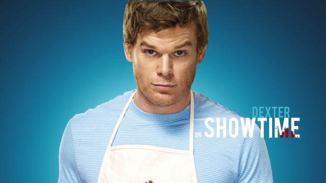 Man apron blue background dexter free wallpaper for desktop - medium preview image