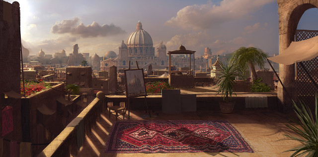 Large building dome red rug free wallpaper for desktop - medium preview image