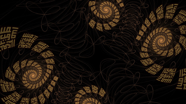 Black gold background spiral design free wallpaper for desktop - medium preview image