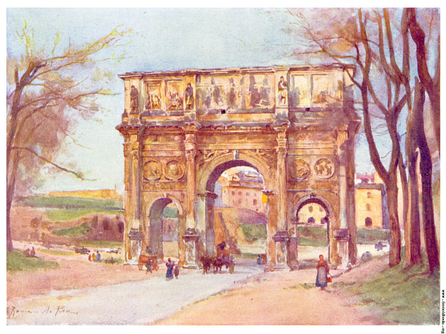 Arch park horse buggy scenery free wallpaper for desktop - medium preview image