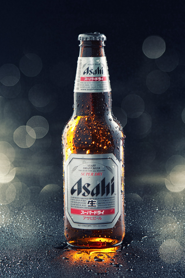 Beer bottle table light shining free wallpaper for mobile - medium preview image