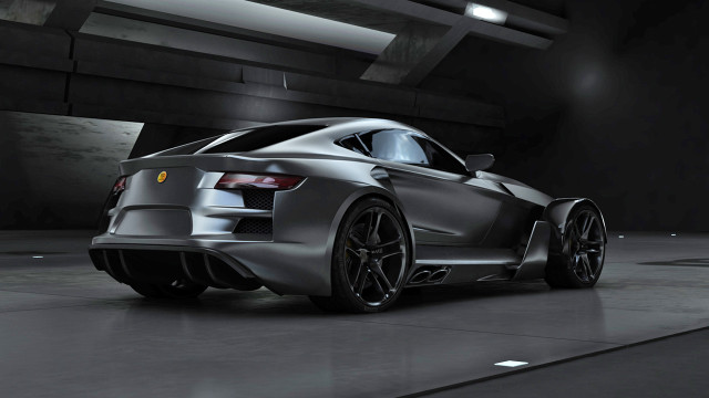 Silver sports car dark garage free wallpaper for desktop - medium preview image