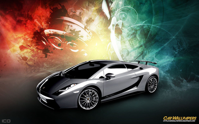 Car colorful background swirly design free wallpaper for desktop - medium preview image