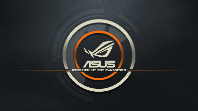 Asus rog logo black background free wallpaper for desktop - medium preview image