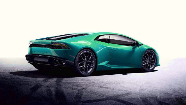 Green sports car studio render free wallpaper for desktop - medium preview image