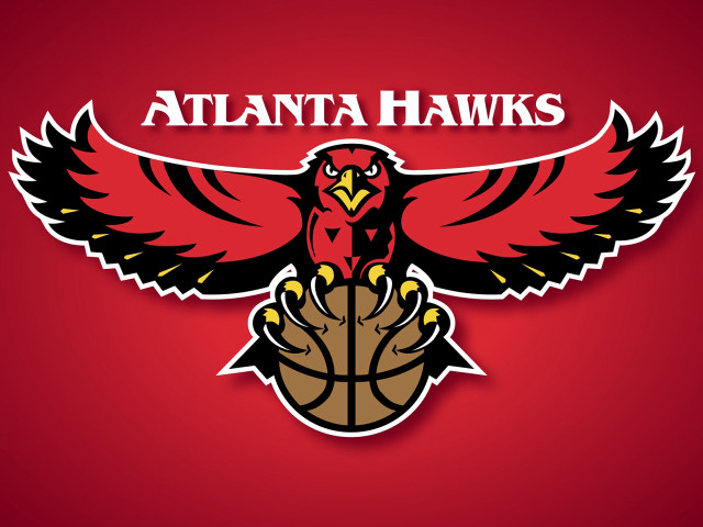 Red atlanta hawks logo basketball free wallpaper for desktop - medium preview image