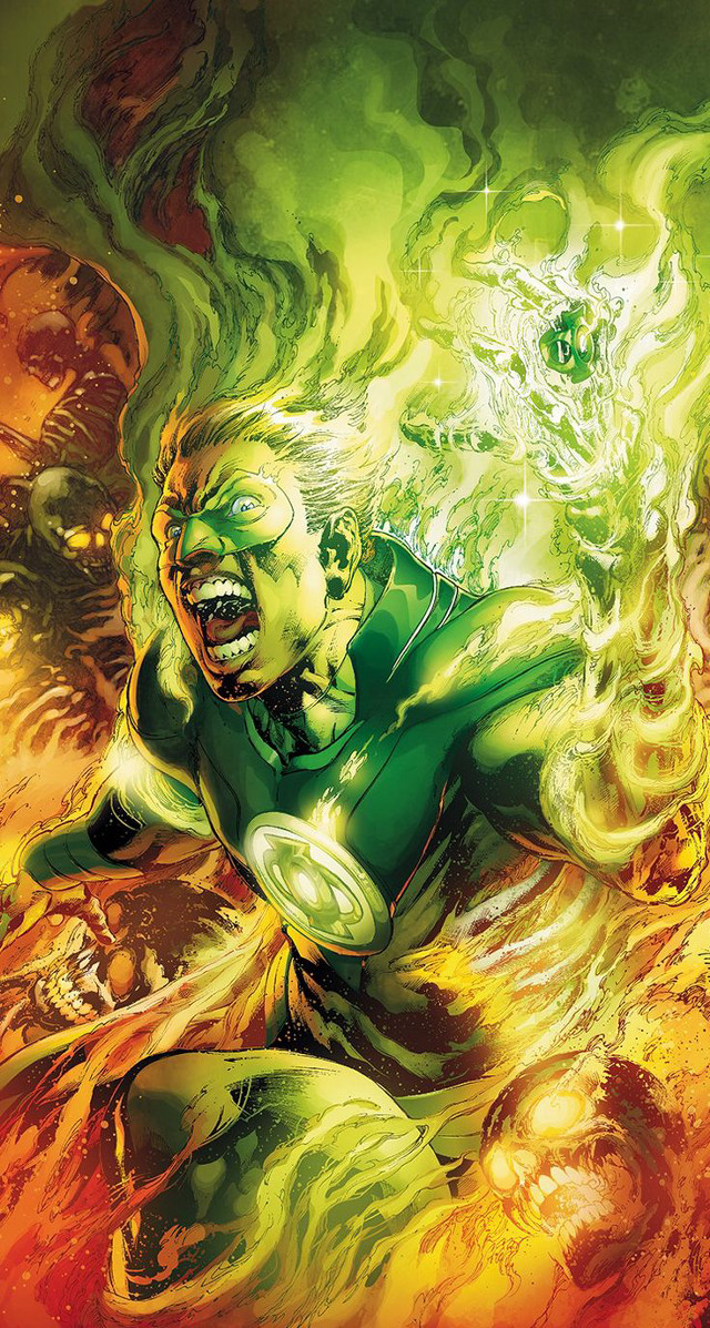Green lantern air arms outstretched free wallpaper for mobile - medium preview image