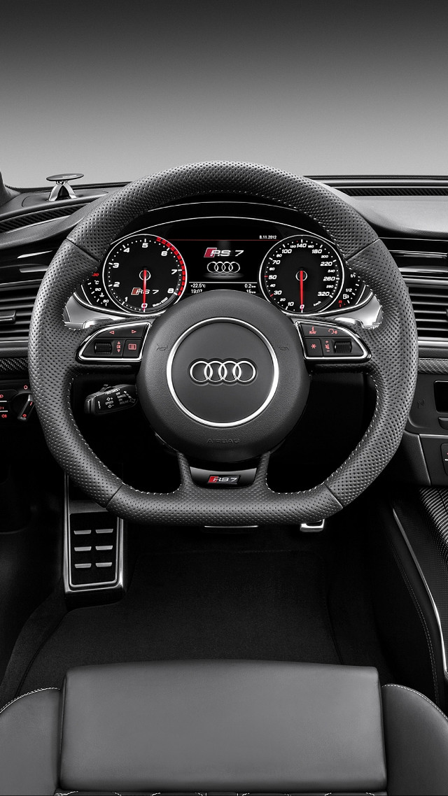 Steering wheel dashboard black leather free wallpaper for mobile - medium preview image
