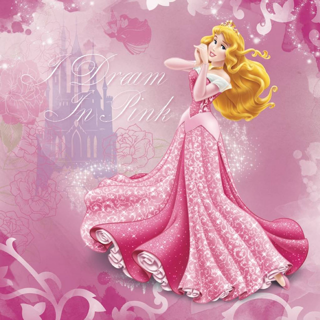 Princess pink dress castle background free wallpaper for tablet - medium preview image