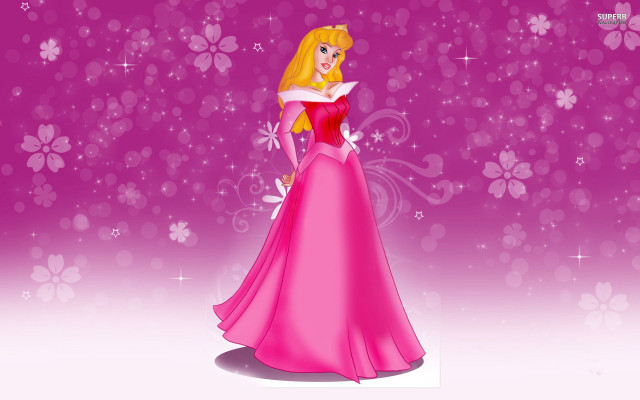Princess pink dress flowers purple free wallpaper for desktop - medium preview image