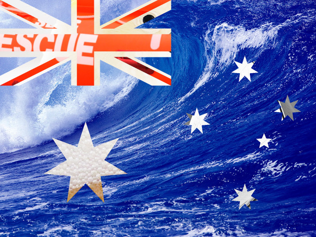 Wave british flag stars ocean free wallpaper for desktop - medium preview image