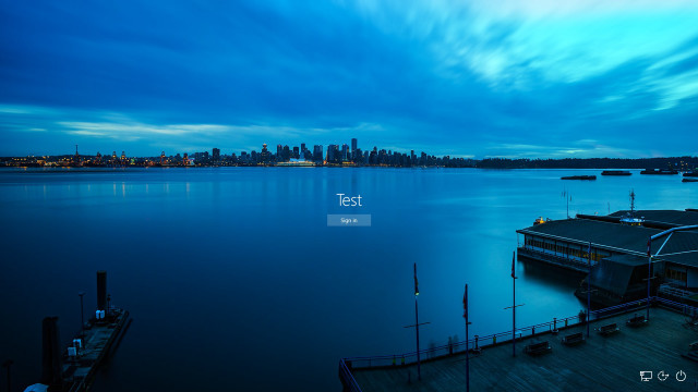 Dock boat city night blue free wallpaper for desktop - medium preview image