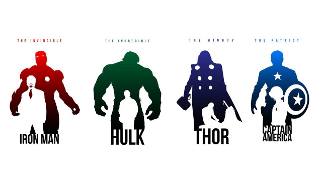 Avengers silhouettes hulk image png free wallpaper for desktop - medium preview image