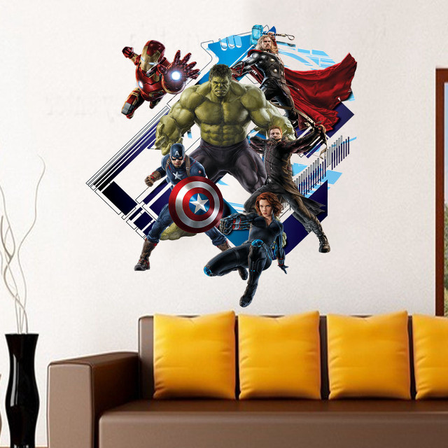 Living room avengers mural artgerm free wallpaper for tablet - medium preview image