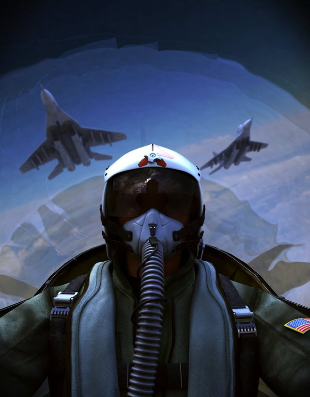 Fighter suit gas mask jet free wallpaper for mobile - medium preview image