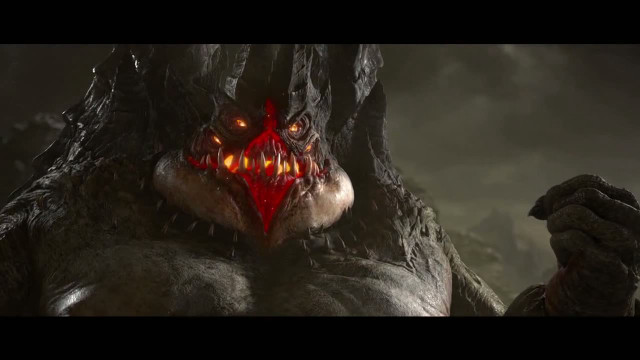 Demonic creature glowing eyes red free wallpaper for desktop - medium preview image