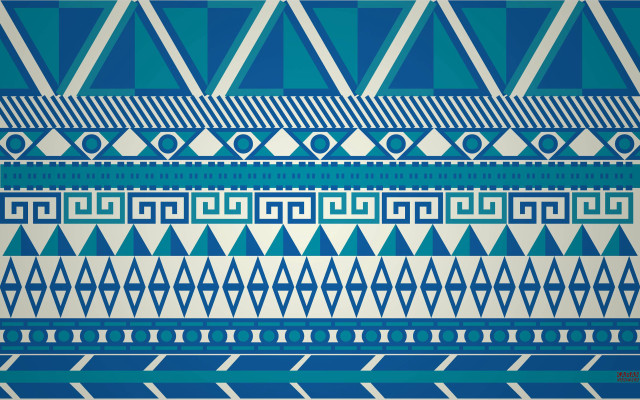 Blue white pattern background border free wallpaper for desktop - medium preview image