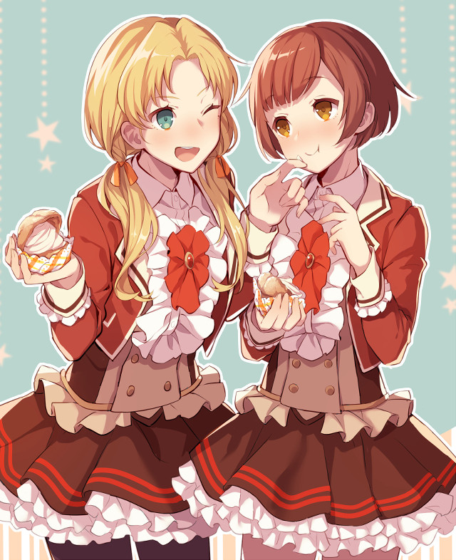 Anime girls heart pastel yayoi free wallpaper for mobile - medium preview image