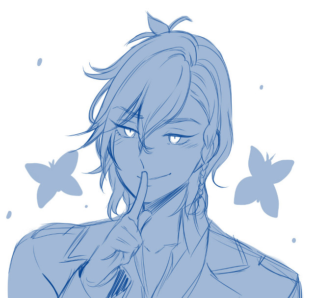 Person butterfly background foreground drawing free wallpaper for tablet - medium preview image