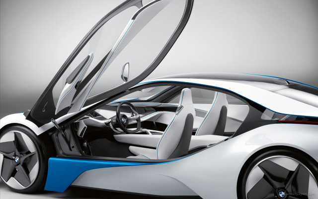 Futuristic car doors open interior free wallpaper for desktop - medium preview image