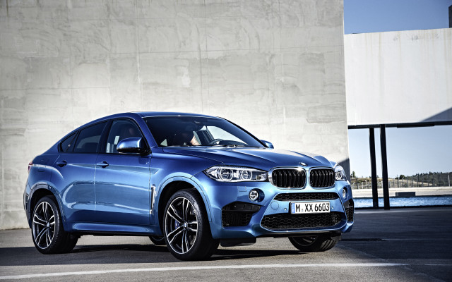 Blue bmw suv parking lot free wallpaper for desktop - medium preview image