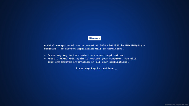 Blue screen white text says free wallpaper for desktop - medium preview image