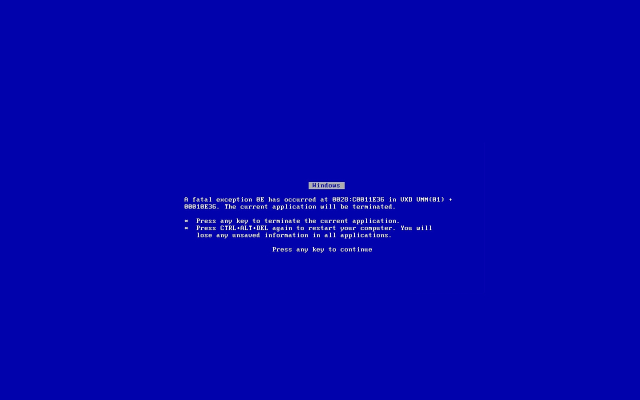 Blue screen message not possible free wallpaper for desktop - medium preview image