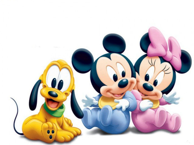 Mickey minnie mouse dog sitting free wallpaper for desktop - medium preview image