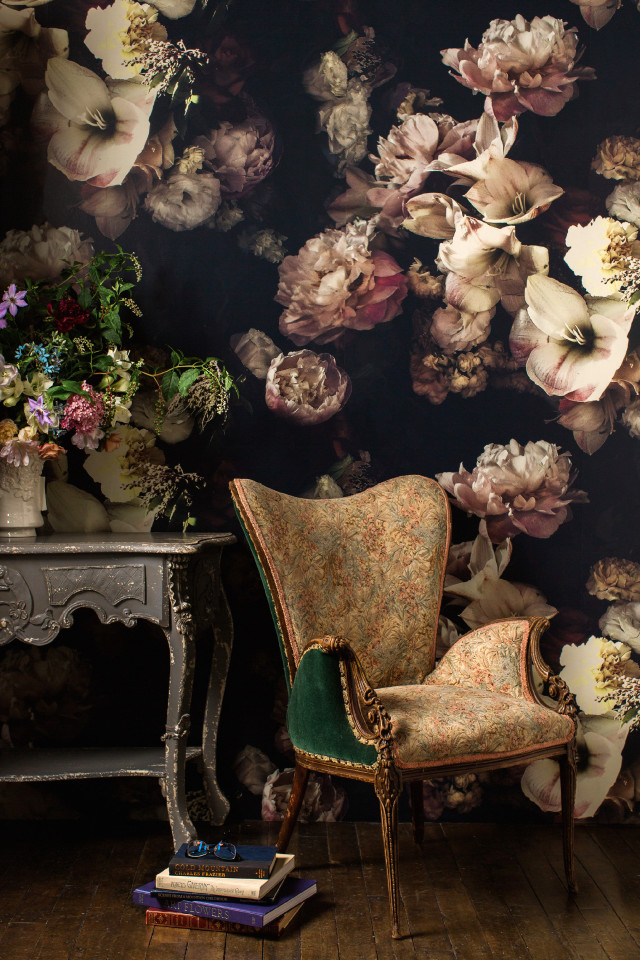 Chair wall flowers book floor free wallpaper for mobile - medium preview image