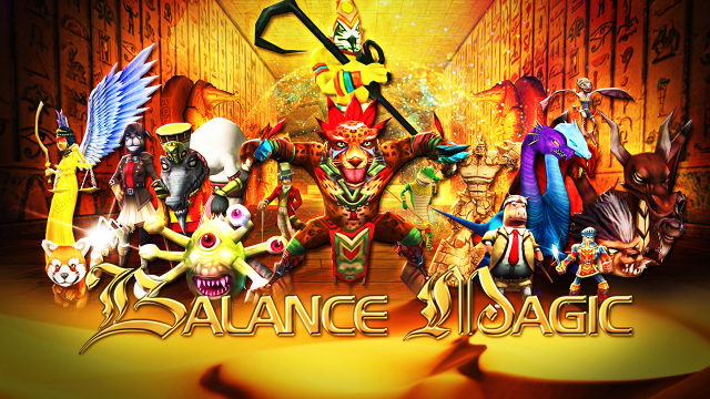 Animated characters balance magic sign free wallpaper for desktop - medium preview image