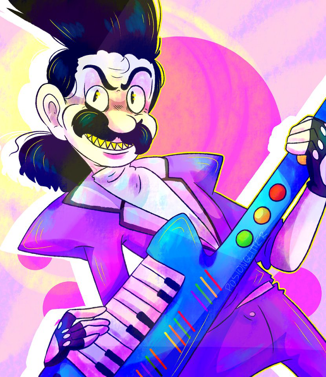 Cartoon character holding giant blue free wallpaper for tablet - medium preview image