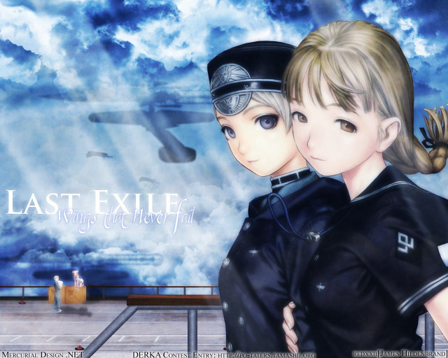 Anime couple standing painting plane free wallpaper for desktop - medium preview image